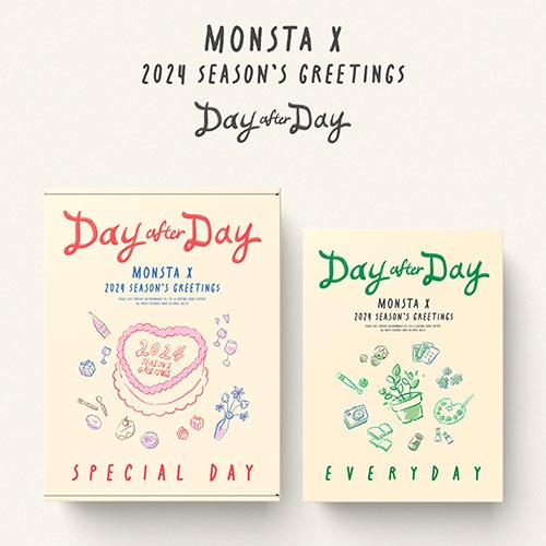 [애플특전][세트/2종] 몬스타엑스 (MONSTA X) - 2024 SEASON’S GREETINGS [Day after Day]