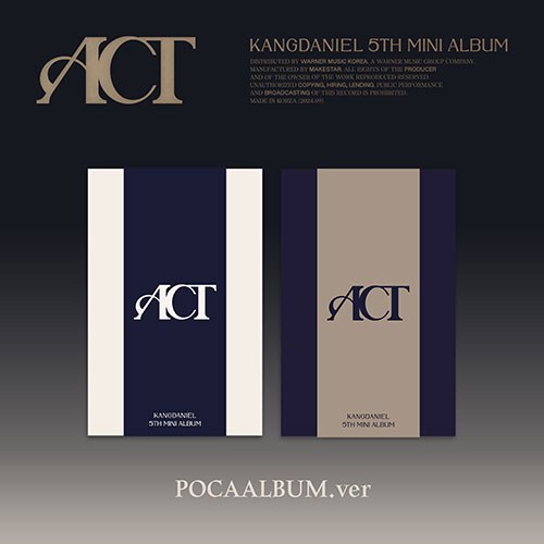 [세트/앨범2종] 강다니엘 (KANG DANIEL) - 미니5집 [ACT] (POCAALBUM ver.)