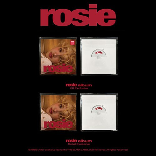 [세트/앨범2종] 로제 (ROSÉ) - first studio album [rosie] (KR Exclusive + Retail Exclusive)