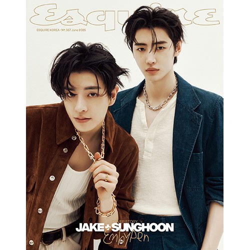 ESQUIRE 에스콰이어 (월간) : 6월 [2025] 표지 : A형 엔하이픈 제이크 & 성훈