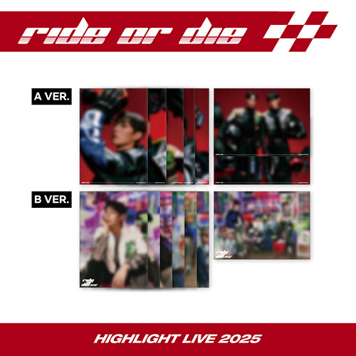 하이라이트 (HIGHLIGHT) - HIGHLIGHT LIVE 2025 [RIDE OR DIE] MD / A2 포스터 세트 (A2 POSTER SET)