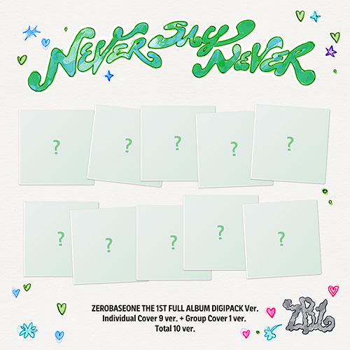 [애플특전][세트/앨범10종] ZEROBASEONE - THE 1ST FULL ALBUM [NEVER SAY NEVER] (DIGIPACK Ver.)