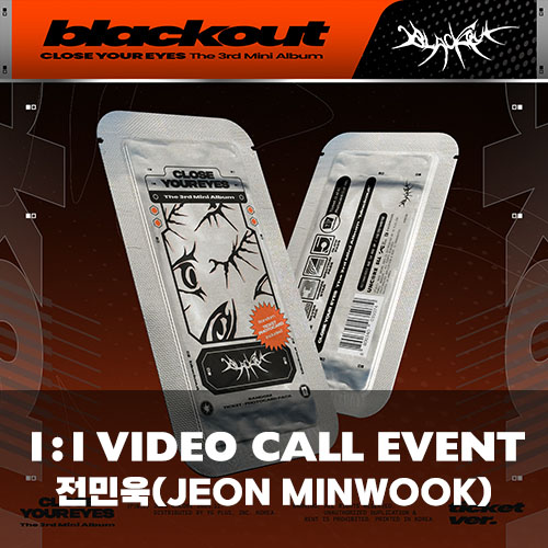 [전민욱][12/20 영상통화] CLOSE YOUR EYES - The 3rd Mini Album [blackout] (ticket ver.)