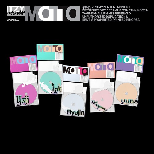 [애플특전][세트/앨범5종] ITZY (있지) - Motto (MEMBER Ver.)