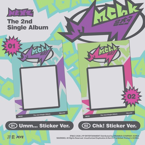 [세트/앨범2종] NEXZ (넥스지) - The 2nd Single Album [Mmchk] (Umm...Sticker ver. / Chk! Sticker ver)