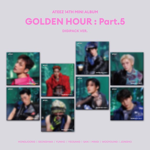 [세트/앨범8종] 에이티즈 (ATEEZ) - GOLDEN HOUR : Part.5 (DIGIPACK VER.)