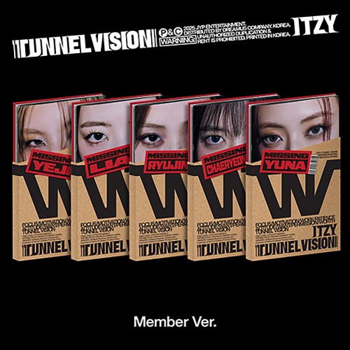 [세트/앨범5종] ITZY (있지) - TUNNEL VISION (Member Ver.)