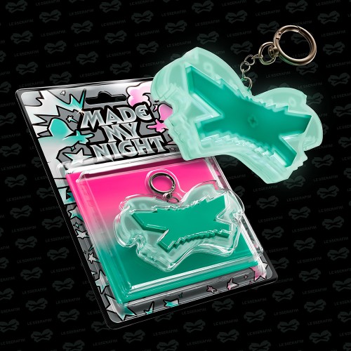 르세라핌 (LE SSERAFIM) - 2nd Single Album 'Made My Night' Glow Clicker Keychain (Mint ver.)